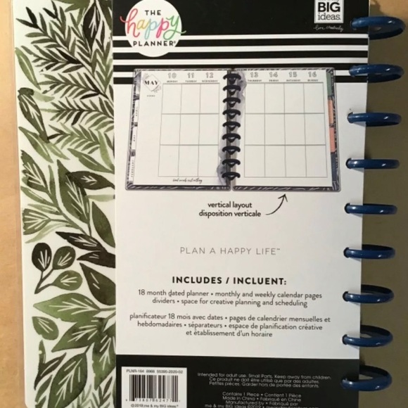 NEW 2020-2021 me /& my BIG Ideas The Happy Planner “GREEN GARDEN” Classic Planner